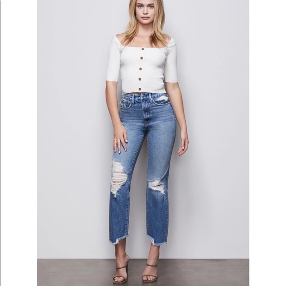 Good American Denim - Good American Good Vintage Side Step in Blue402